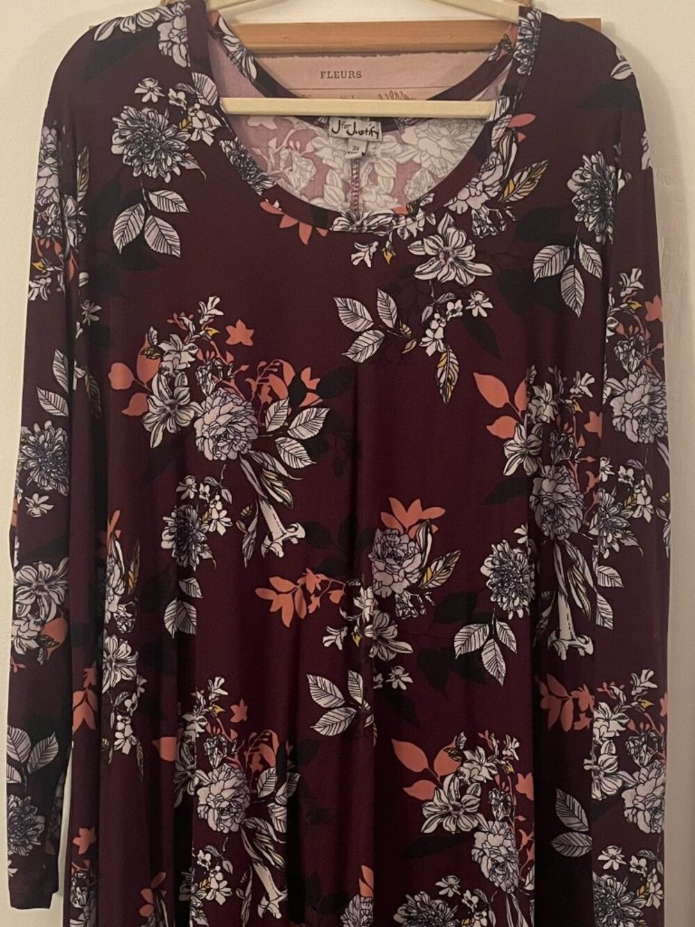J for Justify 3x purple floral dress